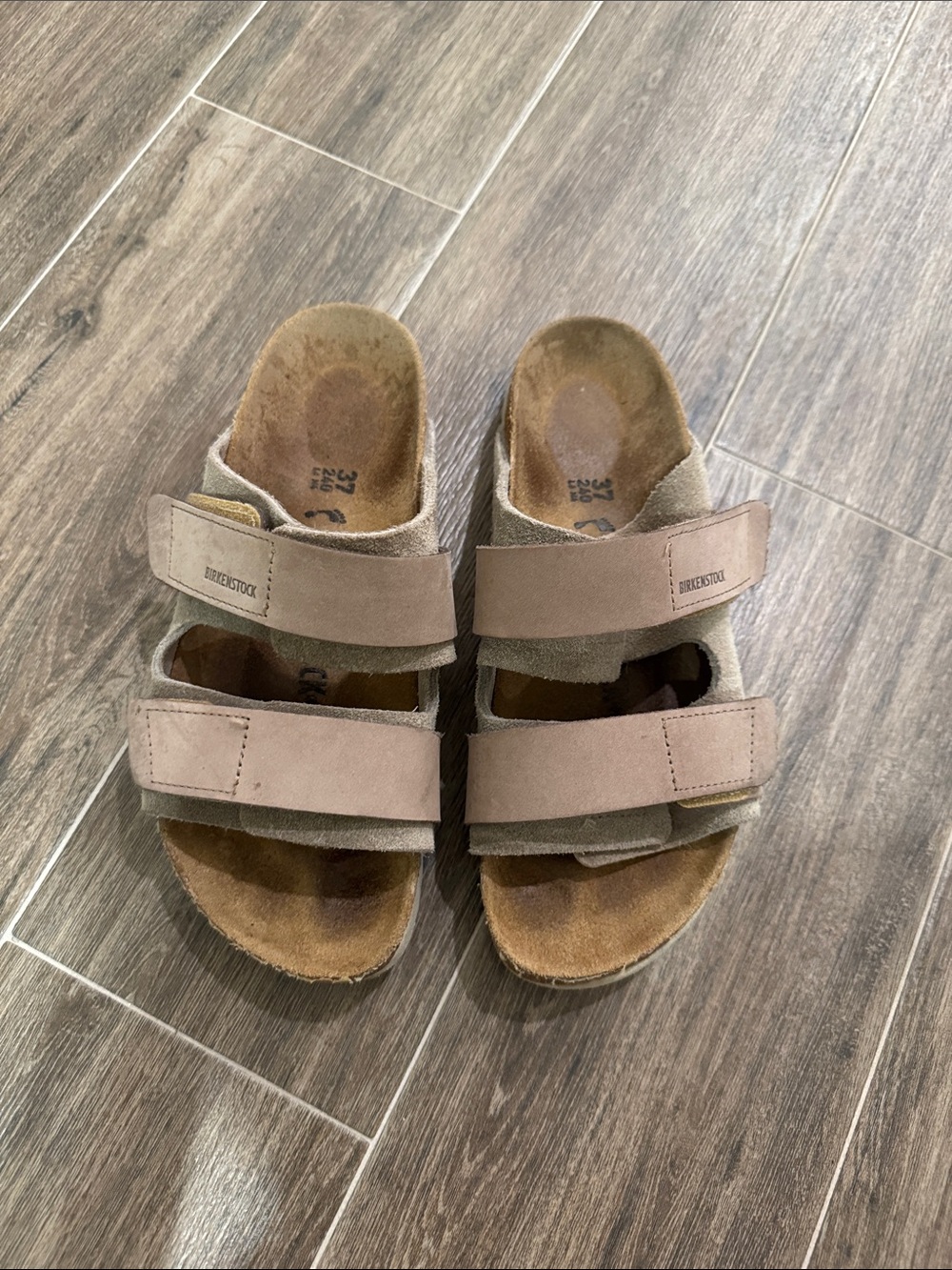 Birkenstock Kids Taupe Double Strap Sandals